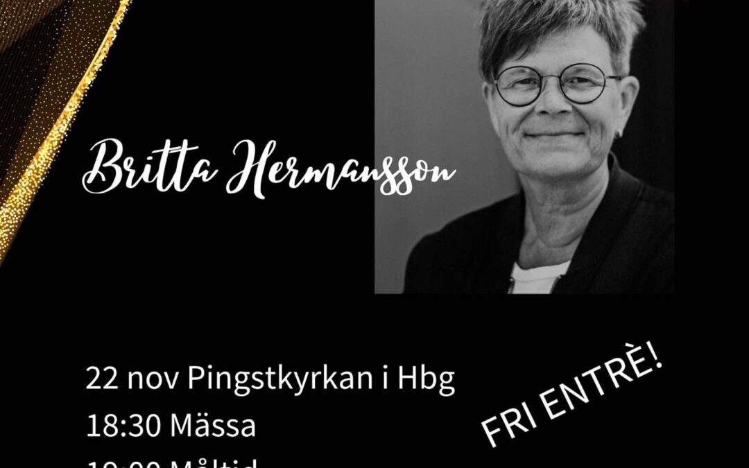 HKR – Britta Hermansson – 22 nov kl 18:30 – Pingstkyrkan